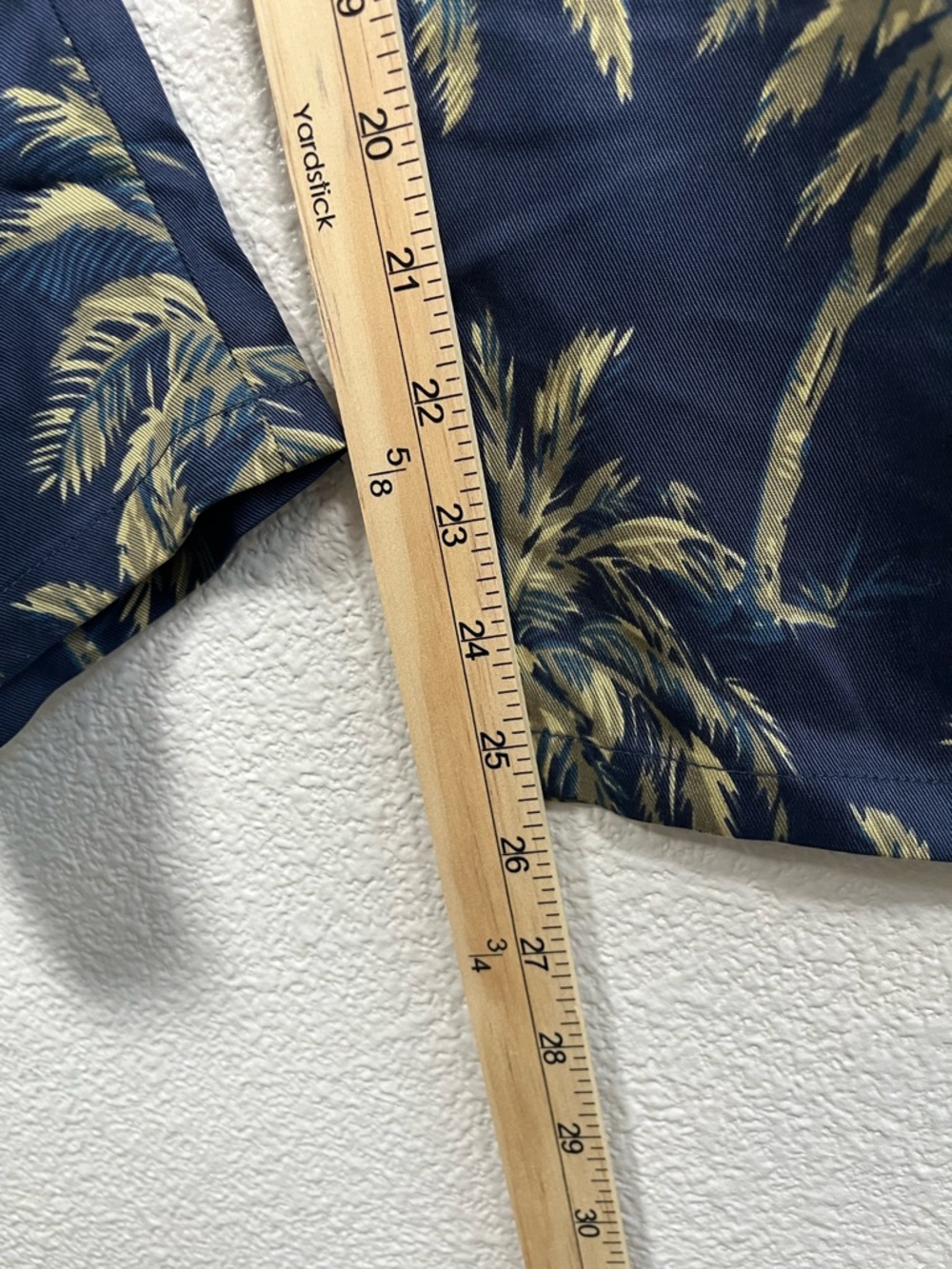 Soft Surroundings Tropical Palm Tree Wide-Leg Casual Pull-On Pants Navy Green PM - Picture 7 of 9